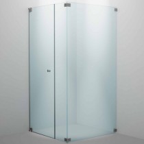 SPRINZ Rocky-Line O Duschabtrennung 1000 x 1000 x 2000, Pendeltür oder Drehtür mit Festteil, eine Seitenwand, verschiedene Profilfarben, O17.0