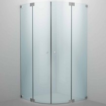 SPRINZ Rocky-Line O Duschabtrennung, Viertelkreisdusche, mit Pendeltüren und zwei Festteilen, für Wannenradius 550 mm, 1000 x 1000 x 2000, verschiedene Profilfarben, O25.6