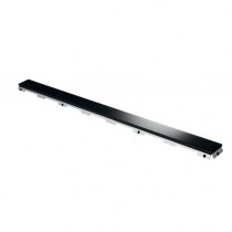 TECEdrainline Glasabdeckung schwarz 700 mm Edelstahl poliert, gerade