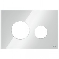 TECEloop Blende für WC-Betätigungsplatte Glas weiß