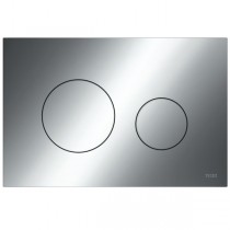 TECEloop WC-Betätigungsplatte Kunststoff für Zweimengentechnik, Chrom glänzend