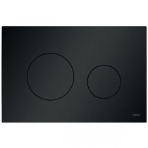 TECEloop WC-Betätigungsplatte Kunststoff für Zweimengentechnik, schwarz matt