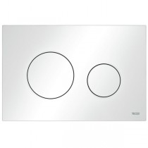 TECEloop WC-Betätigungsplatte Kunststoff für Zweimengentechnik, weiß matt