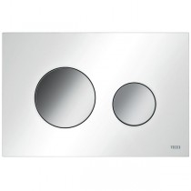 TECEloop WC-Betätigungsplatte Kunststoff Zweimengentechnik weiß Tasten Chr. glzd.