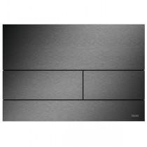 TECEsquare II Metall WC-Betätigungsplatte für Zweimengentechnik, chrom schwarz gebürstet (mit Antifingerprint) AFP