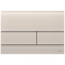 TECEsquare II WC-Betätigungsplatte Glas für Zweimengentechnik, Glas sandbeige satiniert