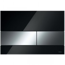 TECEsquare WC-Betätigungsplatte Glas schw. T. Chr. glzd. Zweimengentech.