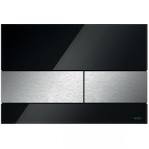 TECEsquare WC-Betätigungsplatte G. schw. T. Edelst. geb. Zweimengentech.