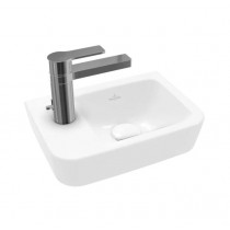 VB Handwaschbecken Compact O.novo 434237 360x250mm Eckig Weiß Alpin CeramicPlus
