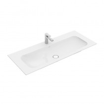 VB SWT Finion 4164 1200x500mm 1L Arm HL durchgest verd ÜL Eckig Stone White C+