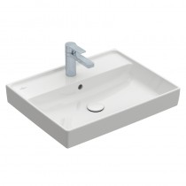 VB Waschbecken Collaro 4A336G 600x470mm Rechteck Stone White CeramicPlus