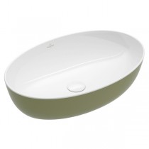 VB Aufsatzwaschbecken Artis 610x410mm Oval ohne Überlauf Sage Green