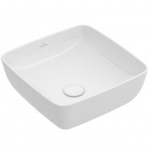 Villeroy & Boch AWT Artis 4178 410x410mm o Hahnlochbank o Ül Eckig WeißAlpin C+