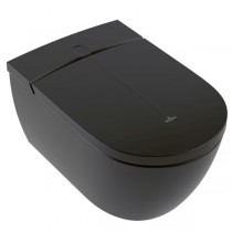 VB Dusch-WC spülrandlos ViClean-I200 595 x385x400mm Oval Pure Black CeramicPlus