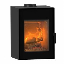 WAMSLER Kaminofen Duplo, Feuerbox mit Glastür, 8,5 kW, schwarz