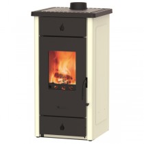 WAMSLER Kaminofen Luke II, mit Kochstelle, 8 kW, weiß