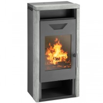 WAMSLER Kaminofen Yara, 8 kW, grau/Naturstein