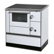WAMSLER Westminster Landhausholzherd, 7,3 kW Rauchrohranschluss links, weiß