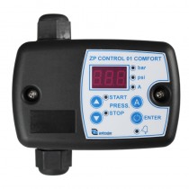 Zehnder ZP Control 01 Comfort, Druckschalter
mit Trockenlaufschutz, Überspannungsschutz
und integrierter digit.
Druckanzeige