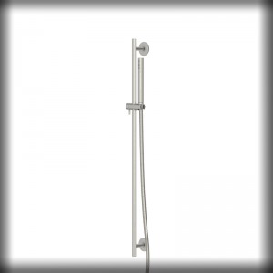  Steinberg Serie 100 Brausegarnitur mit Stabhandbrause und Kunststoffbrauseschlauch, nickel gebürstet