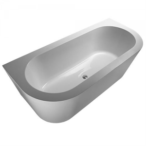Acryl-Badewanne Charly 180 x 80 x 44/61cm weiss inkl. Schürze 61cm, Bodenlänge 143,5cm, 305 Liter