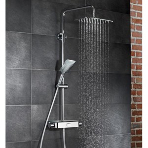 AquaSwitch SOFTCUBE Thermostat Echtglas-Ablage (ESG) Glasfarbe schwarz 