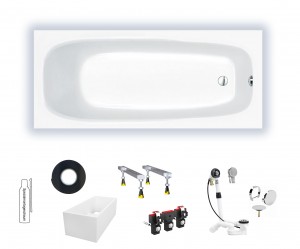 Badewanne Nami 170/70 170x70x39 Rechteck-Badewanne