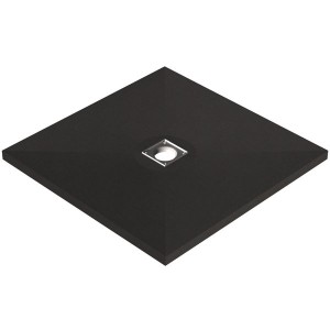 Bodenbündige, verfliesbare Duschtasse 1000x1000x45 mm (rollstuhlbefahrbar) Ablaufposition mittig, waagerecht / senkrecht