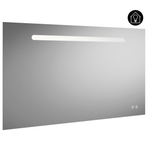 Burgbad Fiumo Spiegel/Leuchtspiegel 1200 mit horizontaler LED-Beleuchtung (SIIX120)