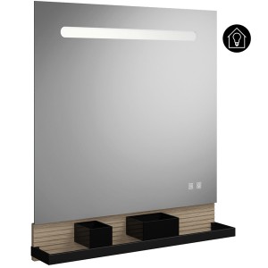 Burgbad Fiumo Spiegel/Leuchtspiegel 800 mit horizontaler LED-Beleuchtung(SFXP080)