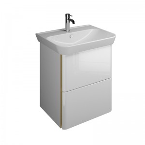 Burgbad Iveo Keramik-Waschtisch+Waschtischunterschrank (SFEN065)