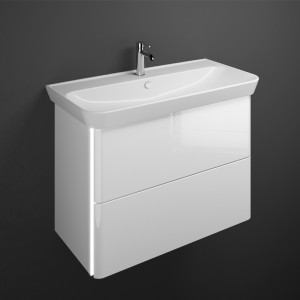 Burgbad Iveo Keramik-Waschtisch+Waschtischunterschrank (SFEY100)