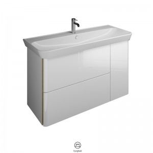 Burgbad Iveo Keramik-Waschtisch+Waschtischunterschrank (SFEZ120)
