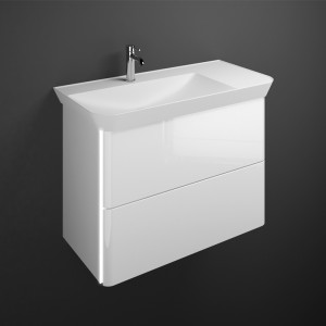 Burgbad Iveo Mineralguss-Waschtisch+Waschtischunterschrank (SFFU080)