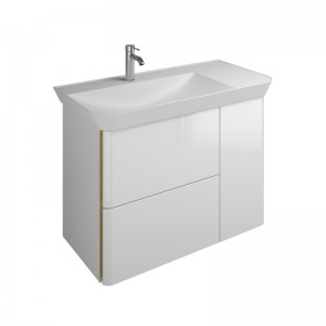 Burgbad Iveo Mineralguss-Waschtisch+Waschtischunterschrank (SFFV100)