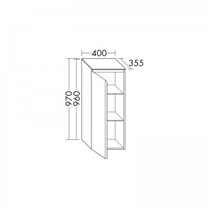 Burgbad Lin20 Halbhoher Schrank (UHFG040) PG1 Melamin
