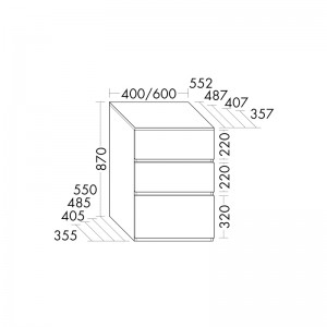 Burgbad Lin20 Unterschrank 40 (USJI040) PG1 Melamin