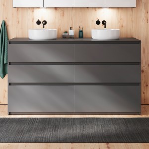 Burgbad Lin20 Waschtischunterschrank 160 (SGRD160) PG2 Acrylfront/Mehrfachlackierung Matt