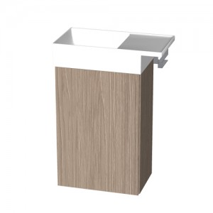 Burgbad Yumo Gästebad Mineralguss-Waschtisch inkl. Waschtischunterschrank 510 PG2 (SFKP051)