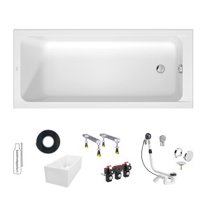 Duravit D-Code 2.0 Badewanne 1700x750mm Einbauversion Innentiefe 450mm reduzierte Randhöhe von 25mm Weiß 700671000000000