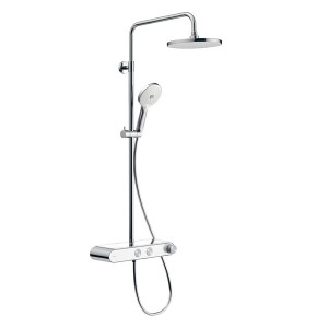 DU Duschsyst.Shelf 1050 MinusFlow Brausethermostat, Chrom Weiß Hochglanz