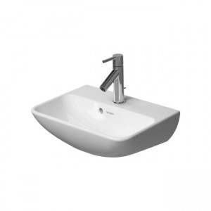 Duravit Handwaschbecken ME by Starck 450 mm mit Überlauf, mit HLB, 1 Hahnloch, weiß WonderGliss