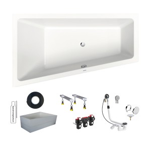 Duravit No 1 links 1700x1000 Acryl Trapez Badewanne weiß 700508000000000