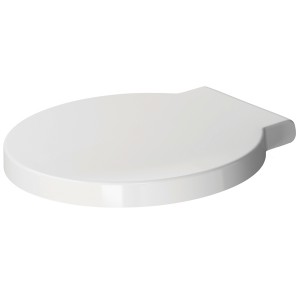 DU WC-Sitz Starck 1 mit SoftClose Scharnierwelle edelstahl, weiß