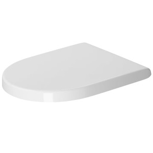 DU WC-Sitz Starck 3 mit SoftClose Scharniere edelstahl, weiß