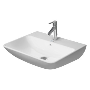DU Waschtisch ME by Starck 600 mm mit ÜL , mit HLB, 1 HL, weiß,Durashield