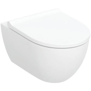Geberit Acanto Set WWC m. WC-Sitz, Tiefspüler TFlush, geschl.Fo, T:53cm, weiß,KeraTect