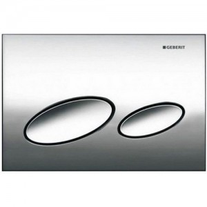 Geberit Betätigungsplatte Kappa20, für 2-Mengen-Spülung, Mattverchromt