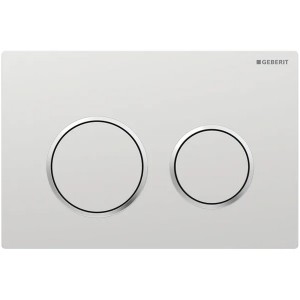 Geberit Betätigungsplatte Omega20, für 2-Mengen-Spülung, chrom matt/chrom glänzend, easy-to-clean-beschichtet