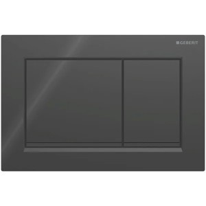 Geberit Omega30 BetPl., für 2-Mengen-Sp. schwarz / schwarz matt